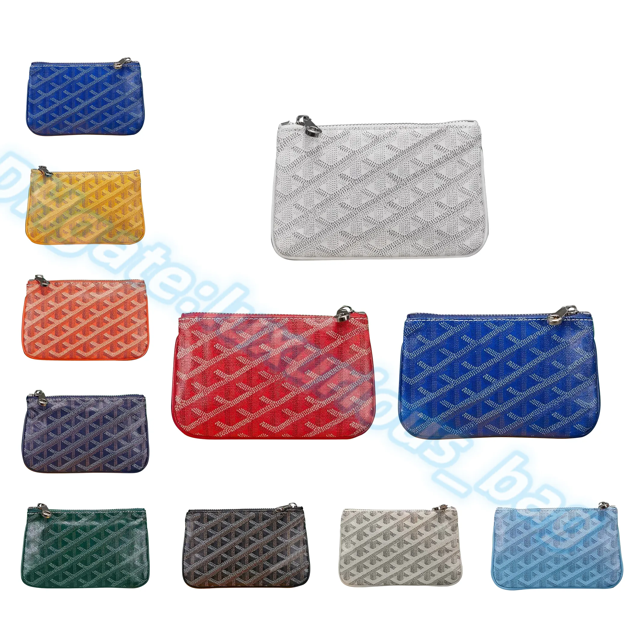 Mini sleutelzakje Senats Designer Portemonnee sleutelhanger portemonnees gy zippy pochette Dames portemonnee heren kaarthouder met doos luxe Lederen kaarthouder kleine dame roze portemonnee