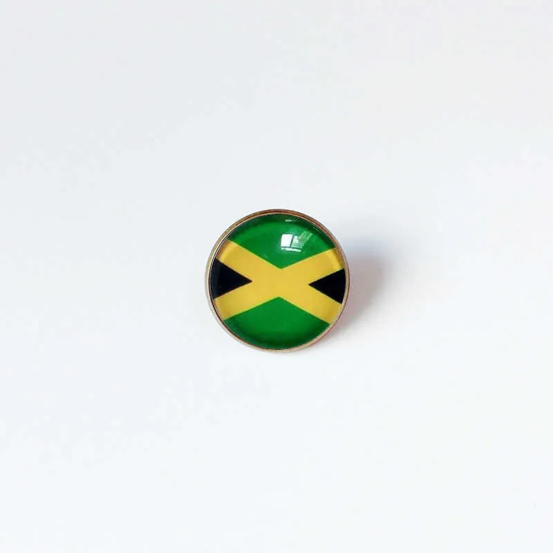 Partys Jamaica National Flag Brooch Кубка чемпионата футбола футбольный брошь высокого класса Банкетная вечеринка украшение хрусталь