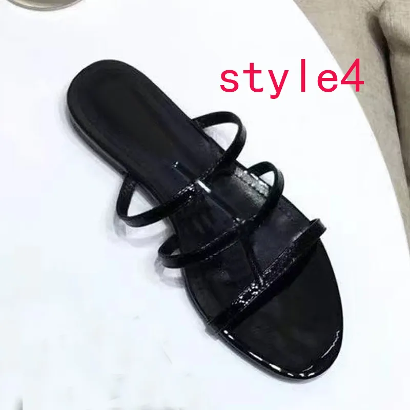 Summer Beach Sandal designer shoes Roman lady sandals fashion Leather Ladies flat shoe Loafers Metal Button Sexy Banquet Women SHoes Large size 35-41 us4=us10 With box