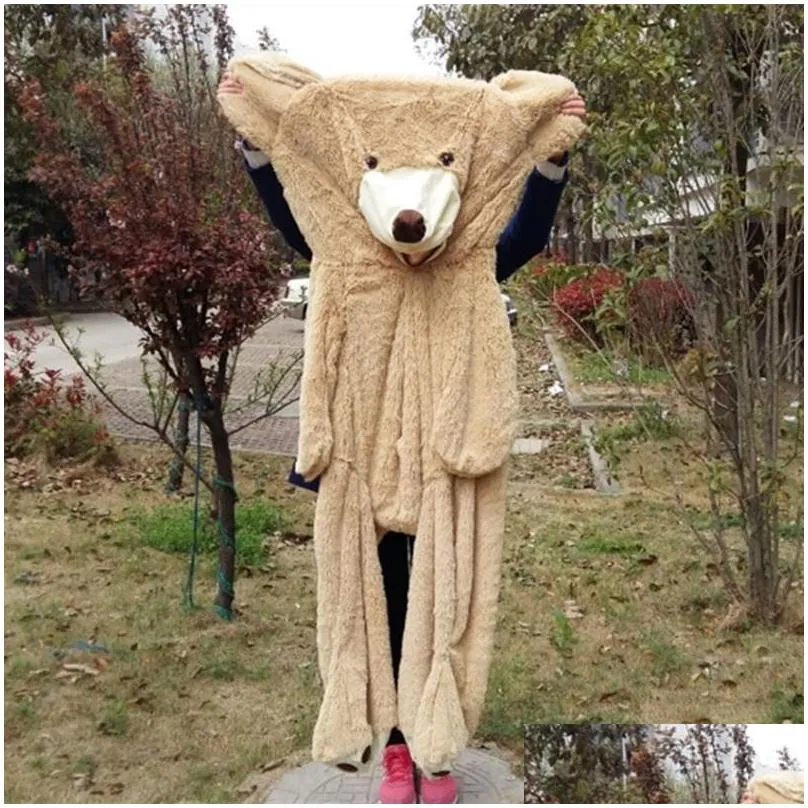 130cm soft american  bear skin toy big animals bears coat for girlfriend valentines day gift animal teddy coats