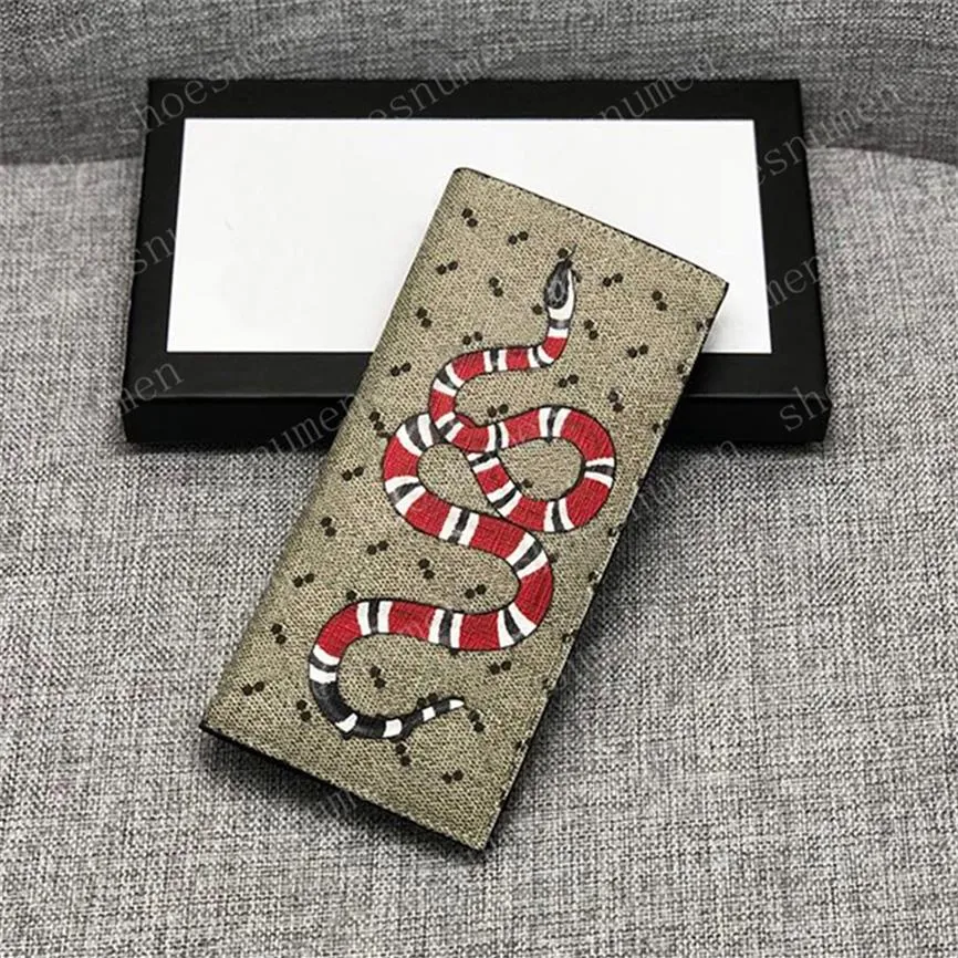 Portefeuilles Sanke Portefeuille Porte-monnaie Tigre Long avec boîte blanche Mens Fold Card Holder Femme Passport Holder Bee Folded Purse Po Pou313E