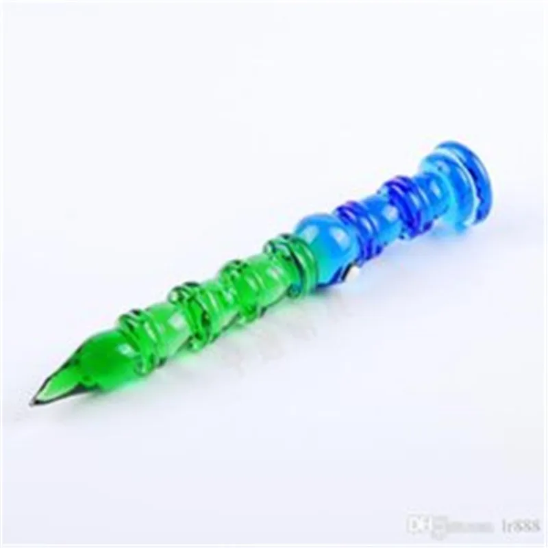 Blue green bamboo pens glassware accessories Wholesale Glass Bongs, Oil Burner Glass Water Pipes, Smoke Pipe Hookahs