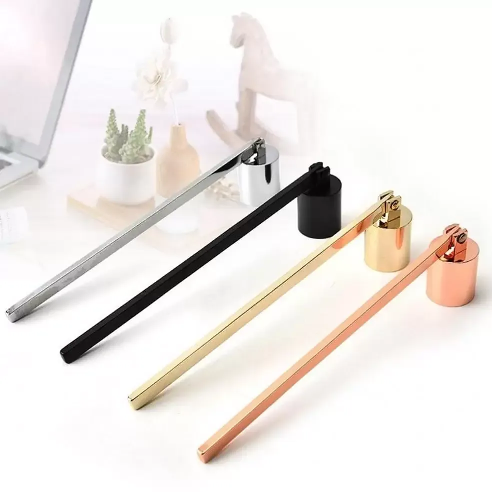 A aço inoxidável Candle Flame Snuffer Wick Trimmer Tool Multi Color apagaram fogo no sino fácil de usar 0216