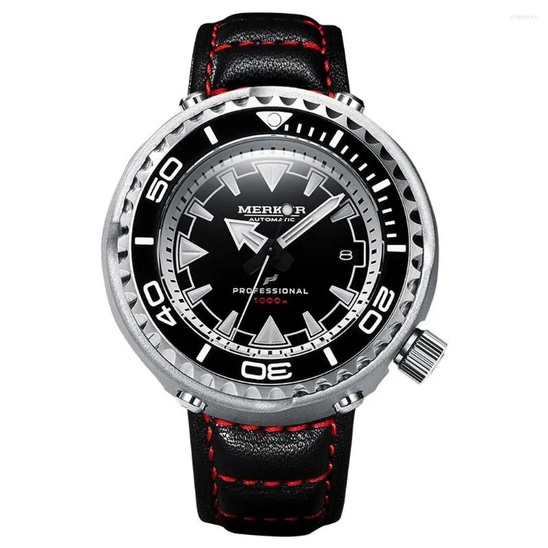 Relojes de pulsera Merkur para hombre Relojes de buceo Atún Militar Reloj de pulsera mecánico automático Deporte C3 Luminoso 1000M Bisel de cerámica impermeable NH35