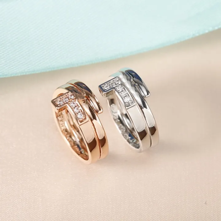 Титановые стальные бриллианты кольца Дизайнерское кольцо для женщин кольцо серебряной ювелирные украшения Linka