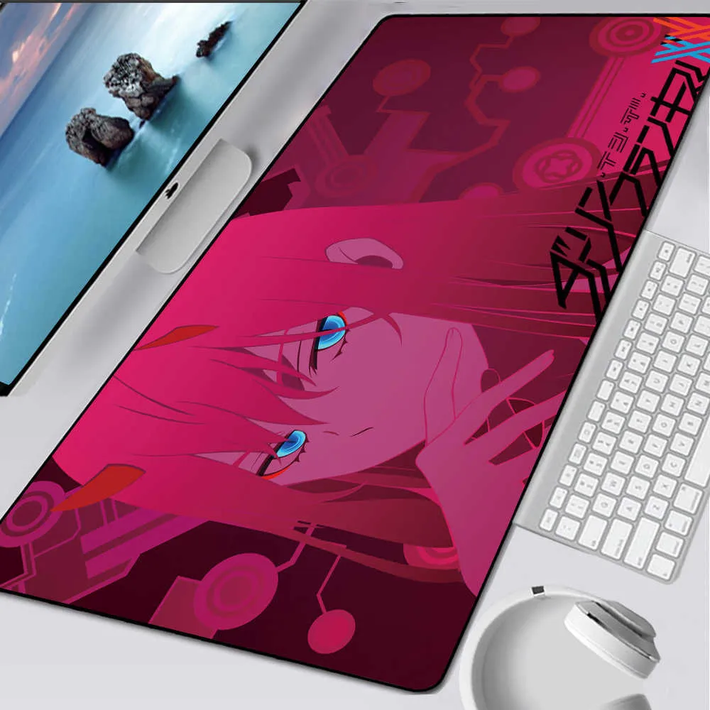 Mouse blocs pulso repousa anime sexy querido no Franxx Office rather jogador mousepad mousepad xxl borda de travamento grande mouse cartoon carrinho de cartum tats tats t230215