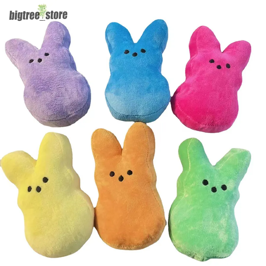 Peeps Plush Easter Bunny Toy 6 Inch Velvet Stuffed Animal For Kids ...