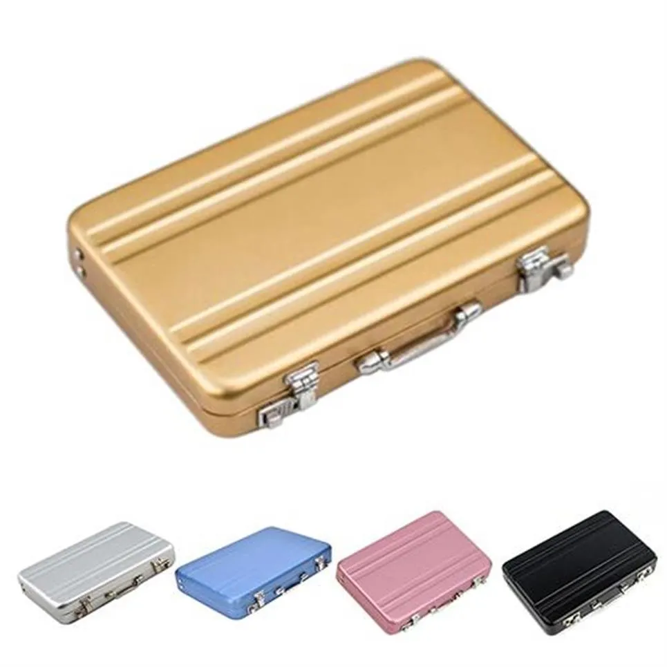 MINI CACECESE BESCHRIJVEN KAART CASE ID HOUDERS Wachtwoord Aluminium creditcardhouder Credit Case Box Whole279A