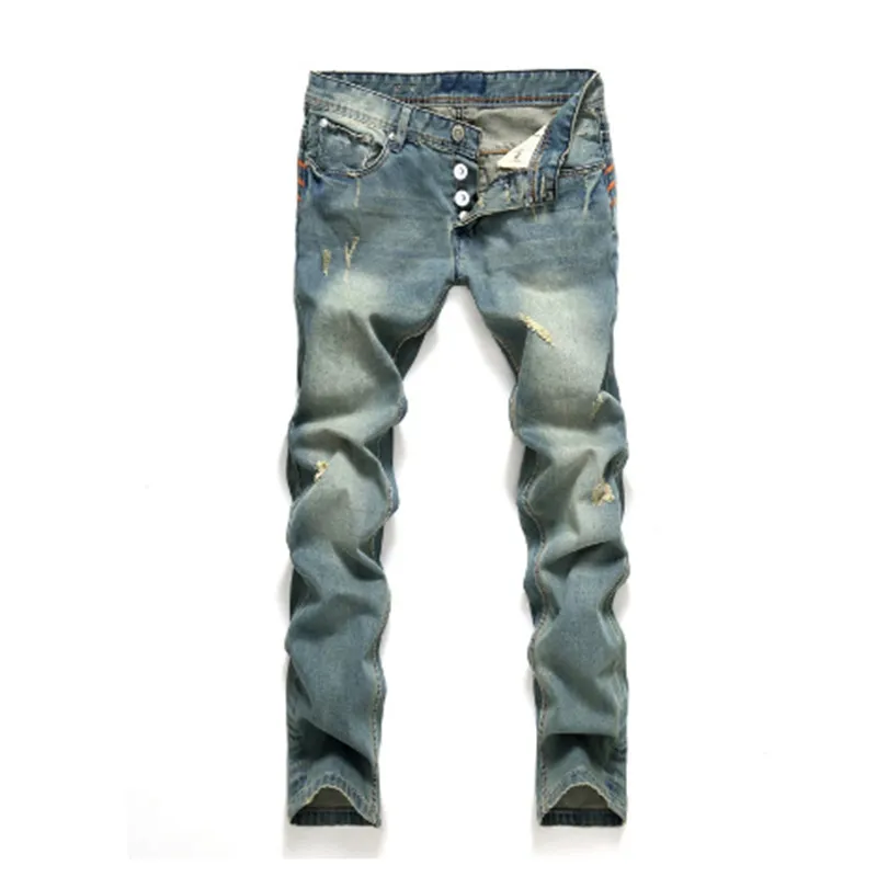 Дизайнерские джинсы стека Европейские фиолетовые джинсы мужские с вышивкой стеганые рваные для модного бренда винтажные брюки мужские складки тонкие узкие модные джинсы 28-42