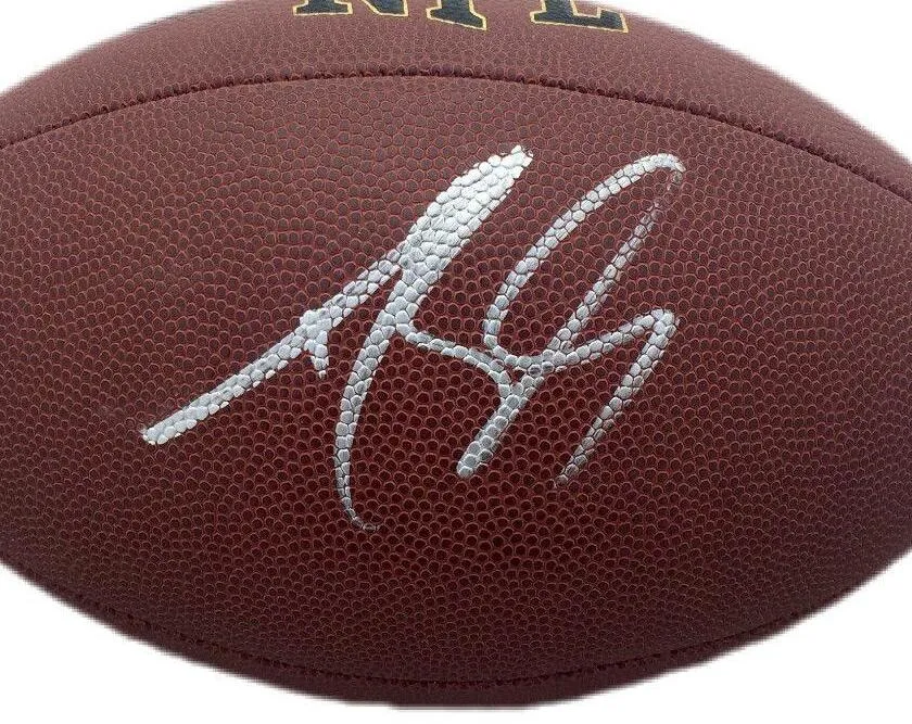 Drew Brees RYPIEN Prescott Burrow Tim Brown JOE GREEN Kamara Jackson DAWSON Autographed Signed signatured signaturer auto Autograph Collectable football ball