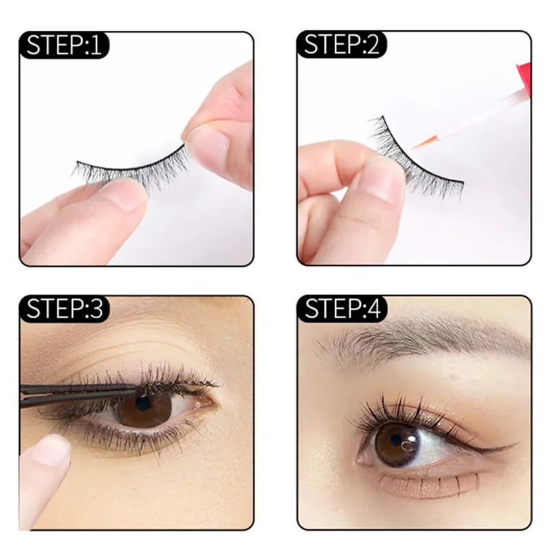 Daily Eye Makeup Lashes Short Fairy False Eyelashes Lash Extension Cross Curling Natural Wispy Big Eyes Fake Eyelashes