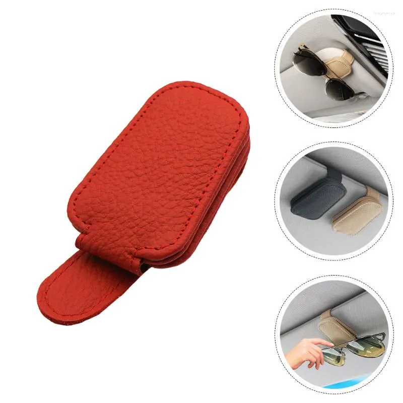 Interieuraccessoires 1 st Duren Duurzame draagbare auto zonnebril Case Sun Visor Opslagclip