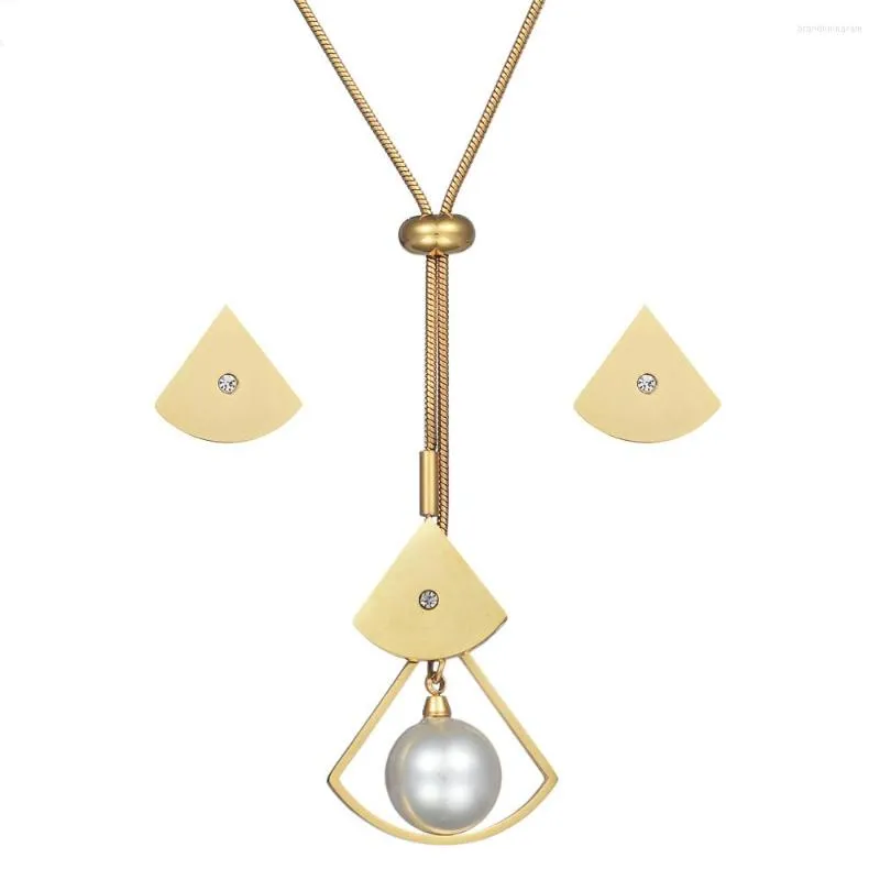Conjunto de collar y pendientes para mujer, joyería 009, Color dorado y plateado, diseño redondo, joyería para fiesta 2023