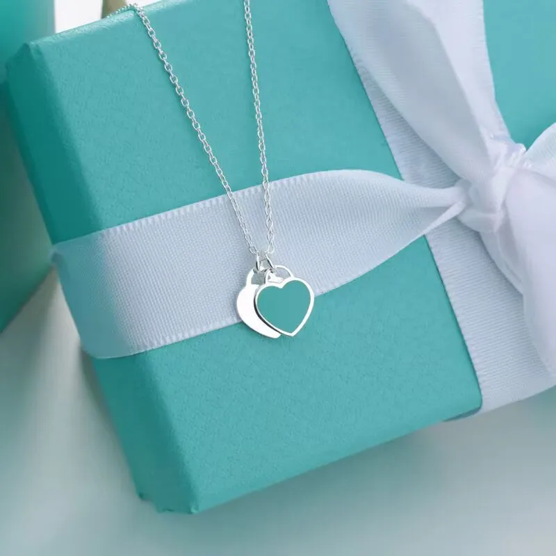Fashion love heart designer necklace luxury jewelry stainless steel christmas day gift plated dainty silver chain 19mm pendant necklaces designers women