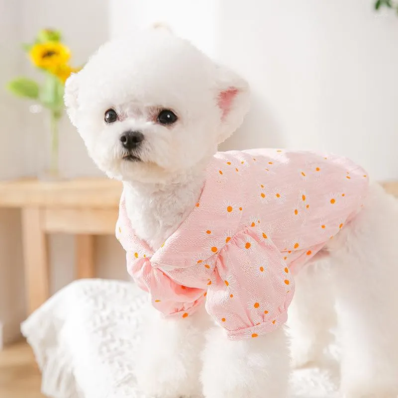 Vêtements de chien Robes Chemise pour petits chiens Été Vêtements pour animaux de compagnie Daisy Princesse Tutus Costume de chiot mignon Sun Flower Cat Tenues Robe