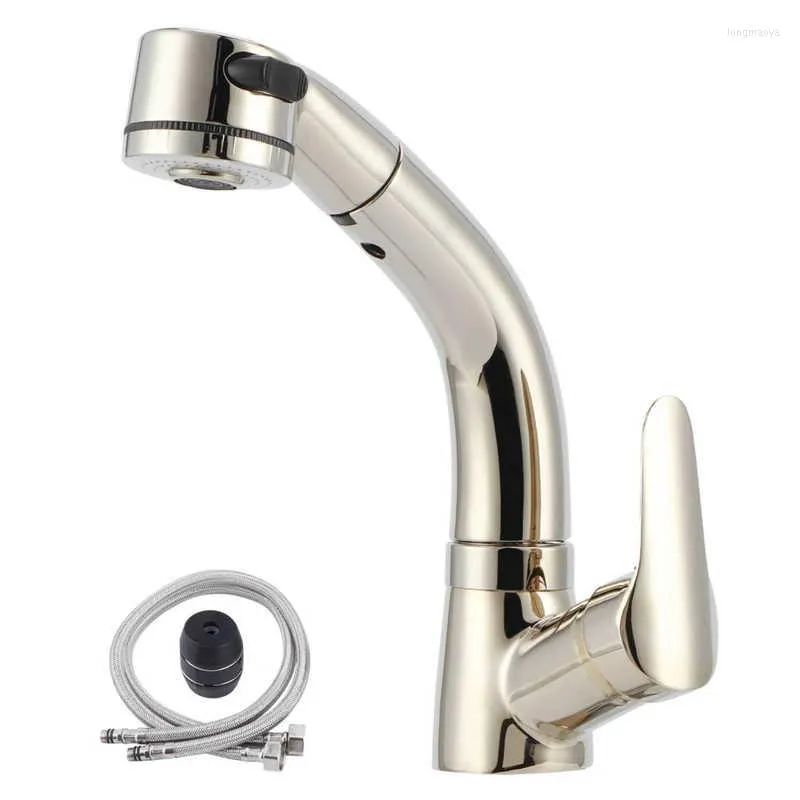 Torneiras de pia do banheiro G1/2 Puxe a torneira de 360 ​​graus de água rotabtable Cold Mixer Tap Kitchen Bacia