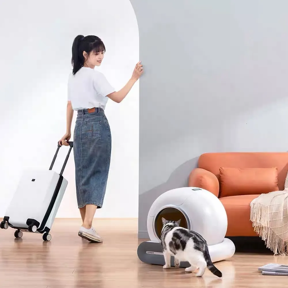 Wholesale Smart Self Cleaning Pet Toilet Tray Automatic Smart Litter Rice Box For Cats Fully Enclosed Arenero Gato 65L From Cong08 Bulk 553.9 DHgate.Com
