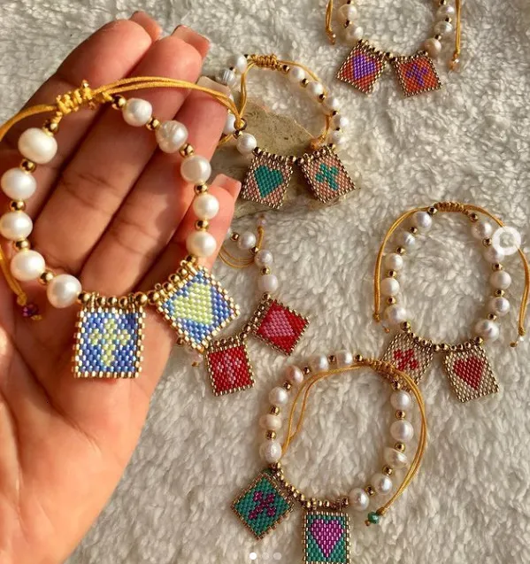 Set Di 3 Braccialetti A Strati Multipli In Stile Bohémien Con Perle In