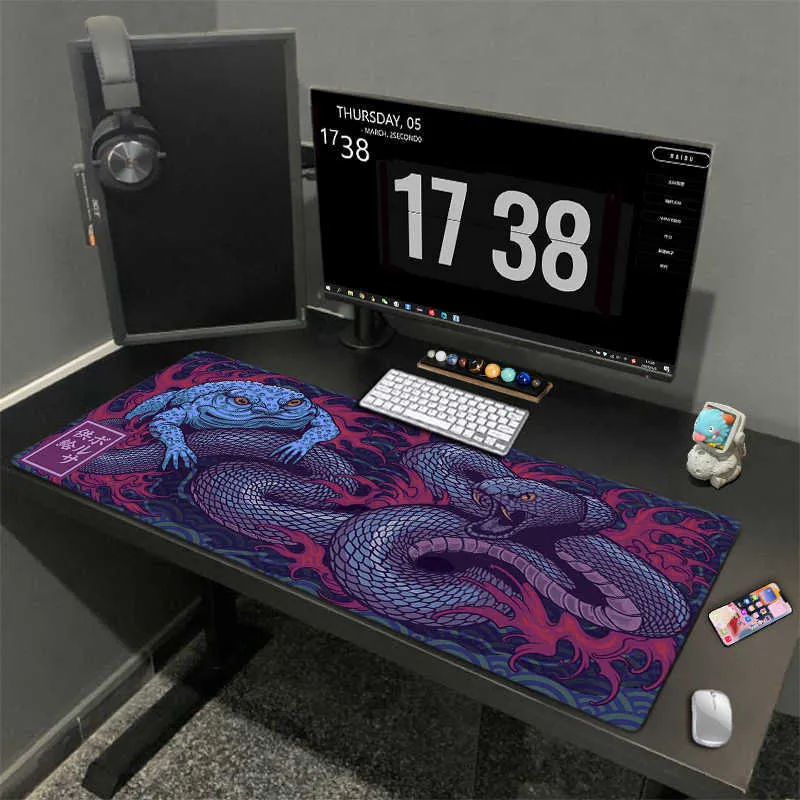 Mouse almofadas de mouse Pulseira Restos Viper Mouse Pad Computador Laptop Teclado MATO MAT XXL 800X300 900X400 1000X500MM GAMING GAMING MOUSEPAD Gamer Decoracion Deskmat T230215