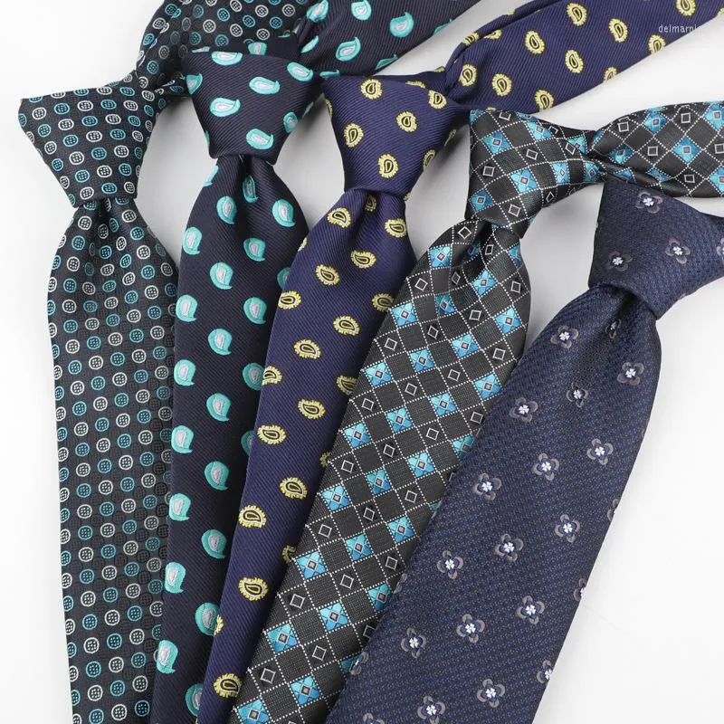 Kowądy Wysokiej jakości wysokiej jakości 7cm kwiatowy krawat Wedding prezenty gravata szczupłe dla mężczyzn krawatów kropka man accessoires chemise homme
