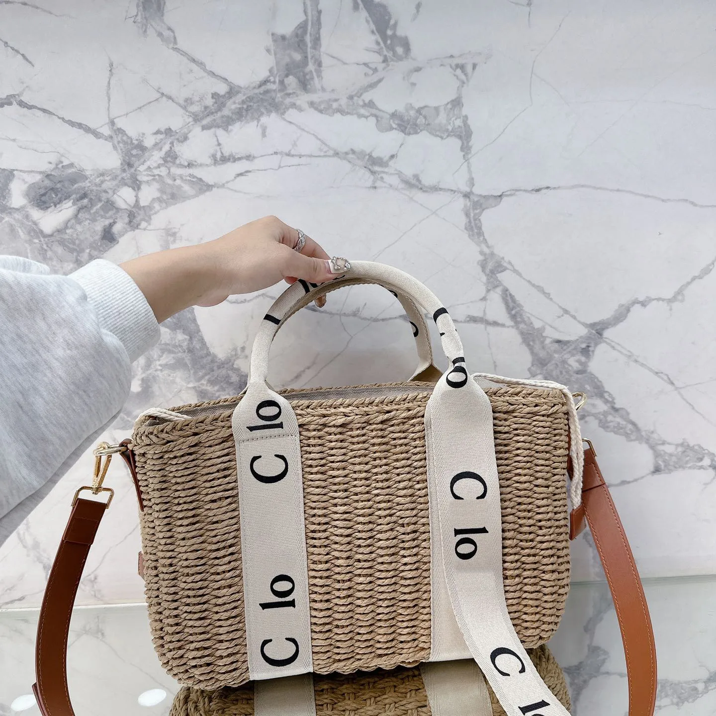 Tote Bag Tote Bages Kadınlar Saman Dokuma Çanak Çantası Moda Klasik Klasik Kapasite Büyük Renk El Çantaları