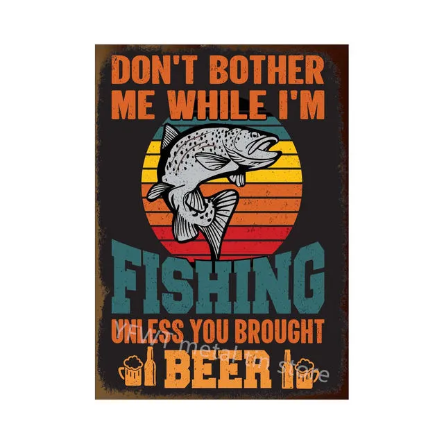Vintage Fishing Rules Art Painting Metal Artwork Tin Sign Retro Farm Art  Decoration Wall Poster Stickers Personalized Plaque 30X20CM W02 From  Sherry522, $2.67
