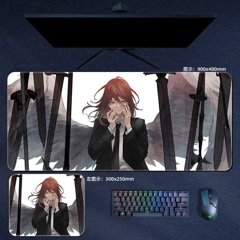 Large Anime Chainsaw Mouse Pad With Wrist Rest Makima Power Aki Denji  Design For PC Gaming, Laptop, And Desk Mouse Pad T230215 From Wangcai06,  $5.64