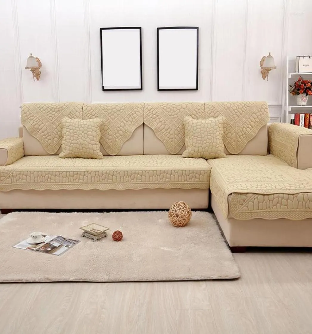 椅子はly ly nonslip Corner Sectional Sofa Cover Towel 3D Stone Style SlipCover Couch Mats Protector5548927