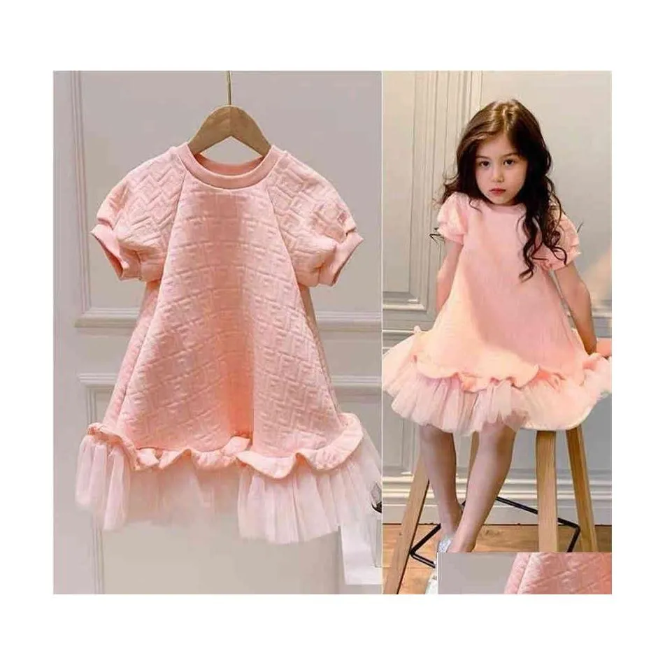 Flickans klänningar barn för flickor barn födelsedagsfest rosa prinsessan klä upp kostymkläder 312t vestidos g220429 droppleverans babe dhjzn