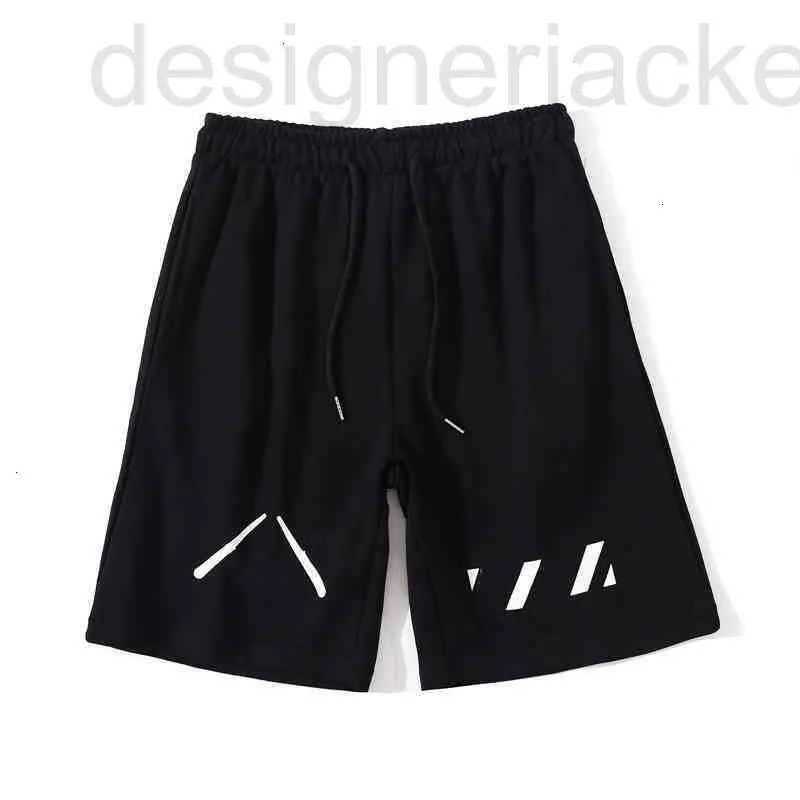 Shorts pour hommes Designer Summer New Line Plastic Strip Slogans Arrow Femmes Striped Terry Casual Capris Mother of Printing TR3N