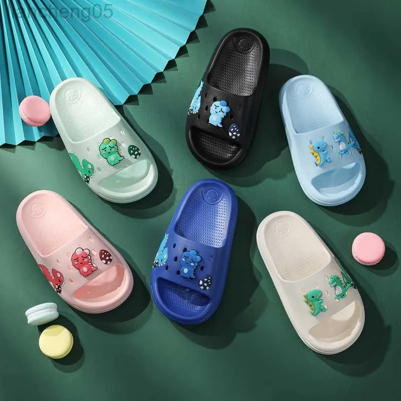 Slipper Kids Slipers Summer Toddler Flip Flops Children's Indoor Slippers Icke-halk Soft Bottom Kids Home Shoes Fashion Children Slipper W0217