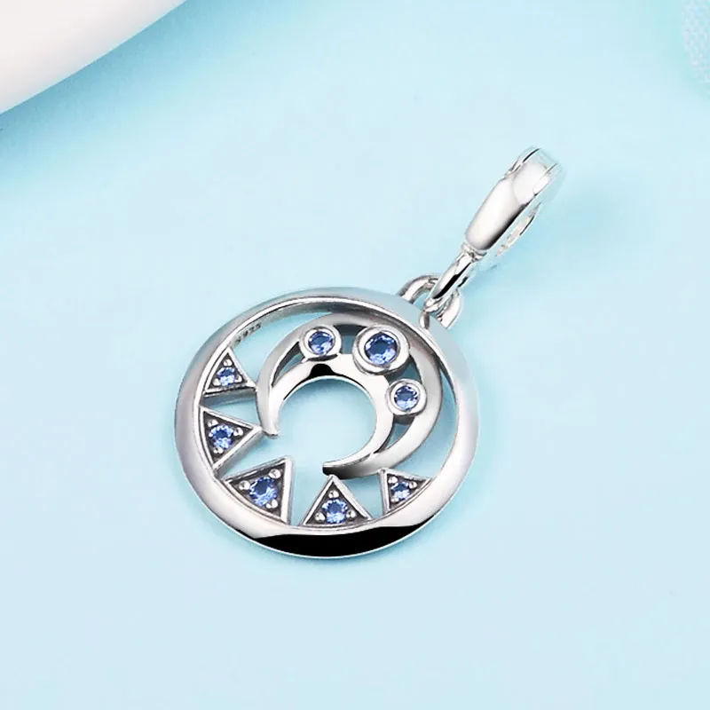 925 Стерлинговое серебром ME Styling Moon Power Medallion Charm Bead только подходит для европейских ювелирных колье Pandora Me Me