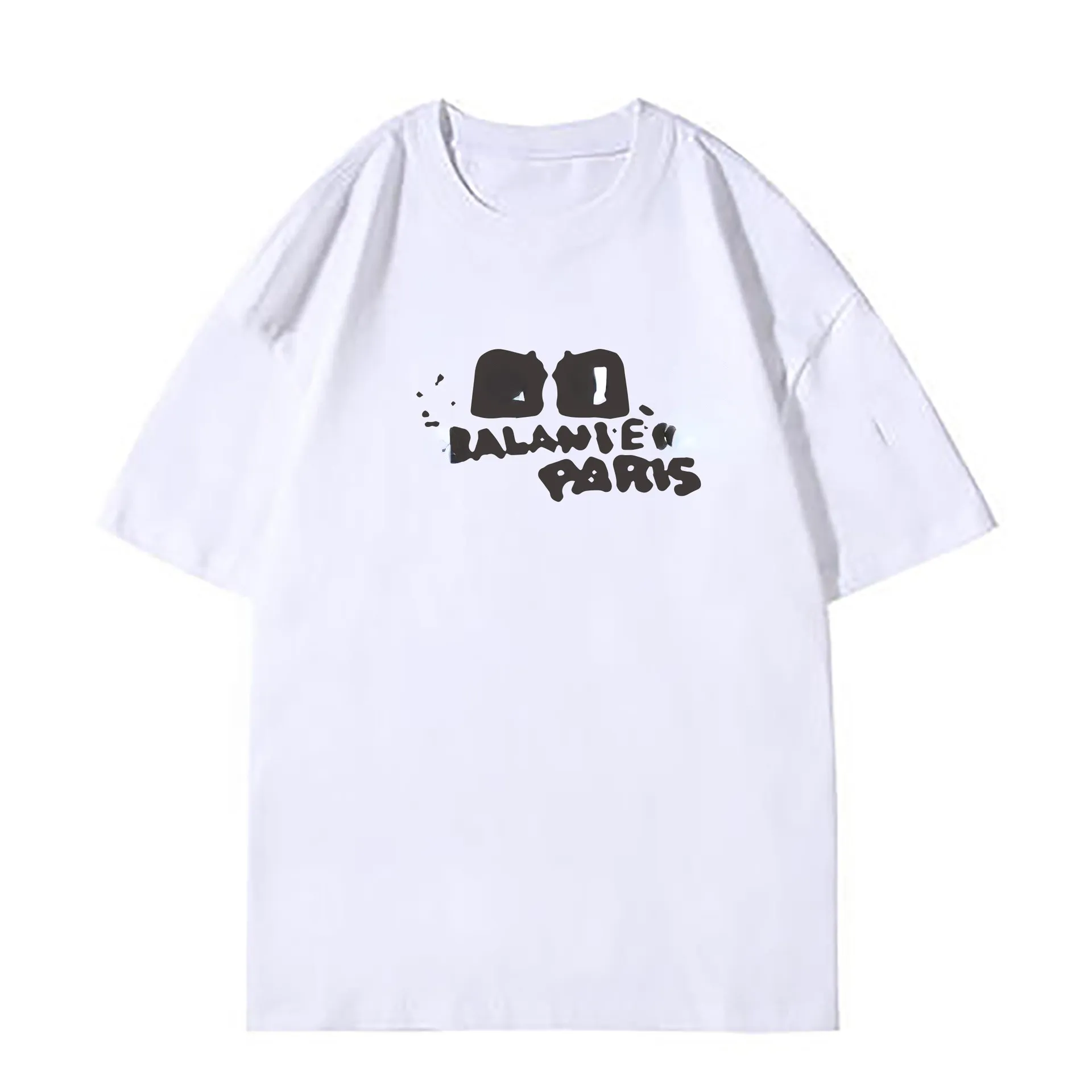 T-shirt Travis Scott Style Hip-hop Manches Courtes - Uni, Col Rond, Coton, Pour Homme Et Femme, Look Décontracté