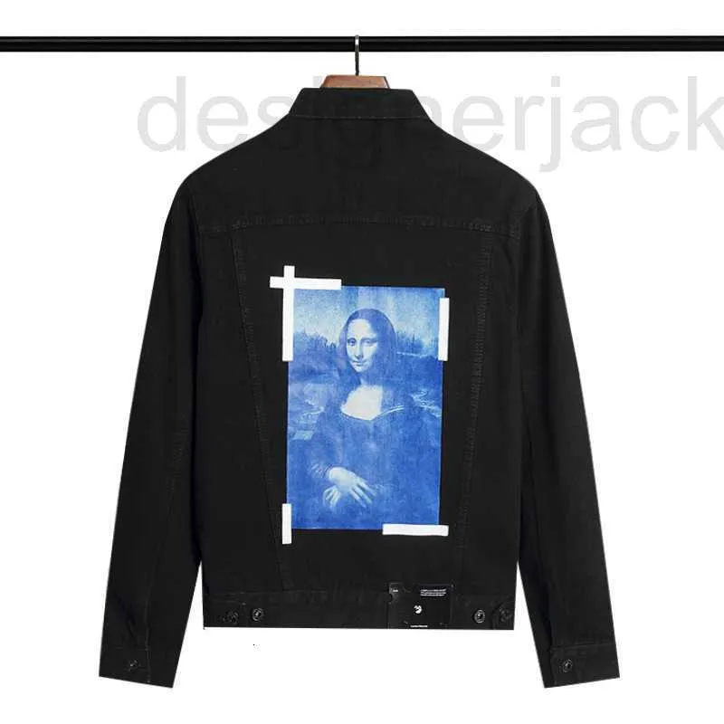 Vestes pour hommes Designer Denim Veste Mona Lisa Imprimé Jean Hip Hop Nouveau 2022 Printemps Automne Vêtement Lavé Femmes High Street Manteaux