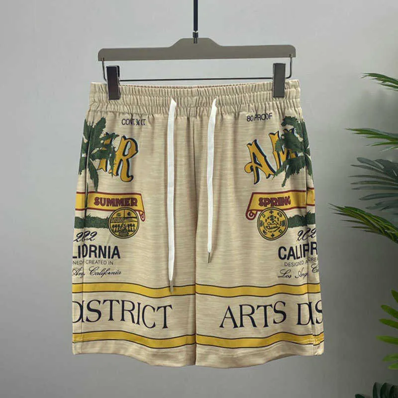 Shorts pour hommes 2022 coco Floral pari imprimé motif décontracté plage vacances hommes court hawaïen Shorts Streetwear Camisa Floral Masculina Z0216