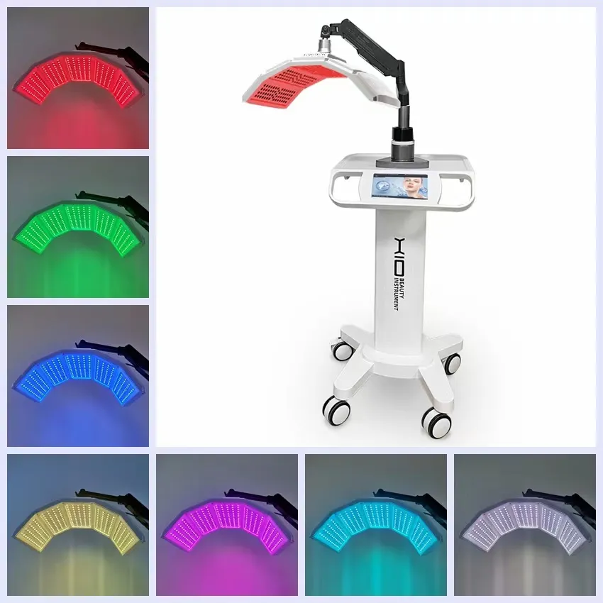 Articles de beauté Soins de la peau Cou Visage 7 couleurs LED Thérapie par la lumière Machine faciale Mésothérapie Rajeunissement de la peau Smart Pdt Red Led Light Device