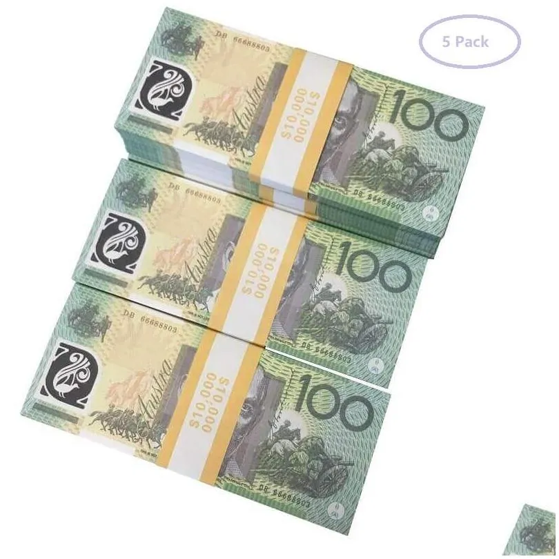 Novelty Games 50 Size Prop Game Australian Dollar 5/10/20/50/100 Aud Banknotes Paper Copy Fake Money Movie Props Drop Delivery Toys DhrhxEAGI