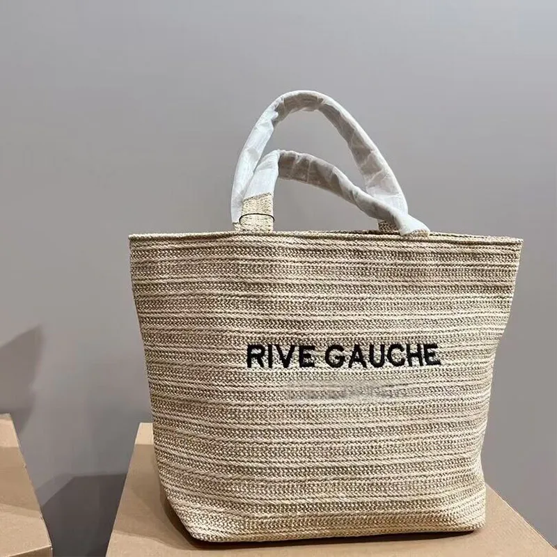 女性ハンドバッグRIVE GAUCHE TOTE大きなショッピングバッグLuxurys Sling Bag Designersクラッチリネンビーチバッグ