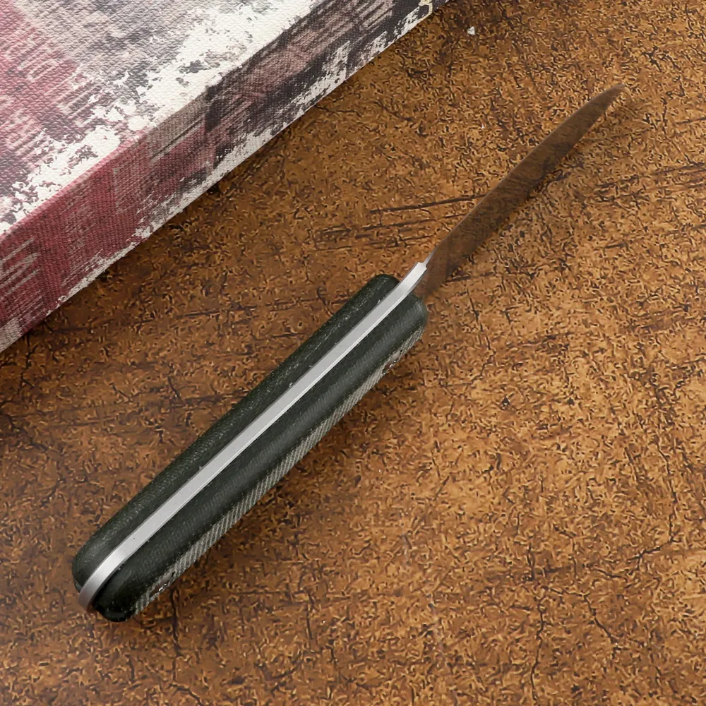 Petite survie 14c28n couteau ￠ lame fixe avec poign￩e en gaine manche en lin ext￩rieur outil de chasse tactique