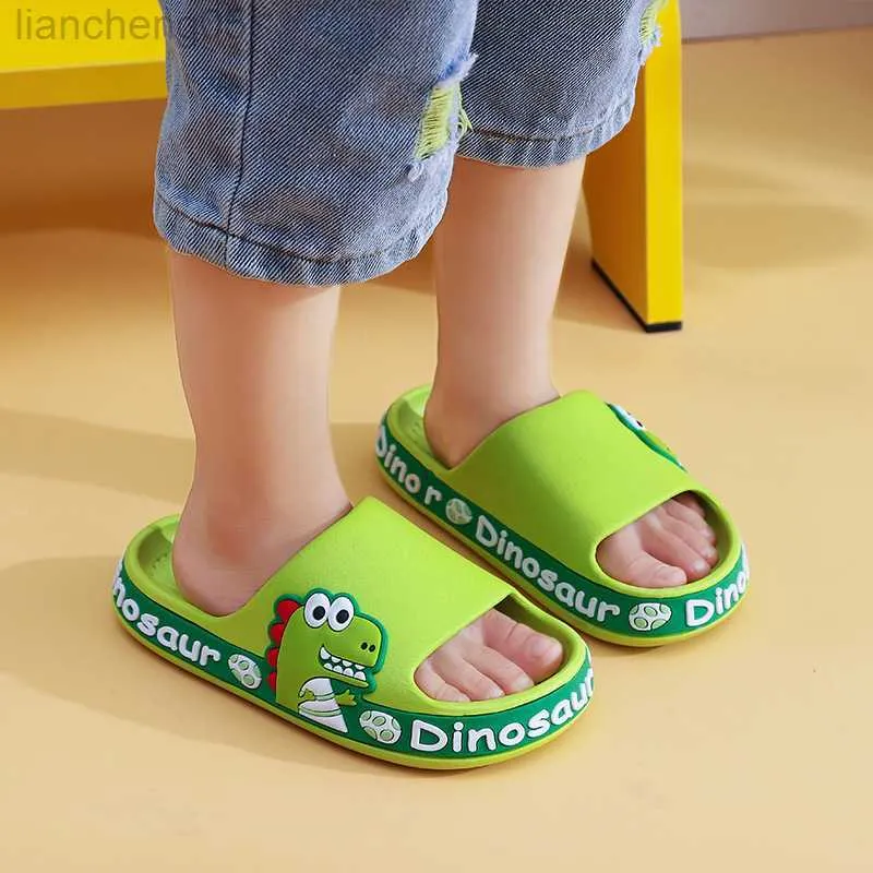 Slipper Kids Slippers for Boys Solid Color Summer Beach Indoor Baby Slippers Cute Girl Shoes Home Soft Non-Slip Children Slippers W0217