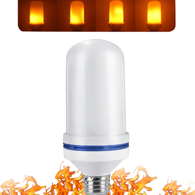 LED Flame Effect Light Bulb 3 Modes Flame Light Bulbs E26 Base Fire Lighting Bulbs with Gravity Sensor Flickering for /Home/Party Decor usalight