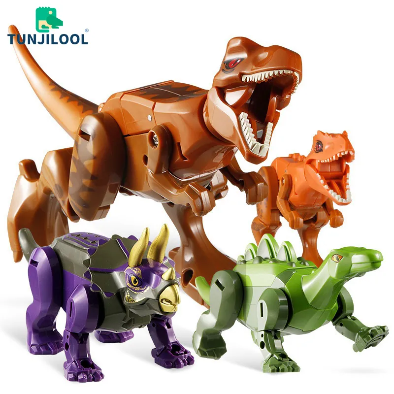 Action-Spielzeugfiguren Transformation Roboter Dinosaurier Spielzeug Dinosaurier Krieger Mech Verformung Roboter Tyrannosaurus Stegosaurus Modell Spielzeug Kinder Geschenk 230217