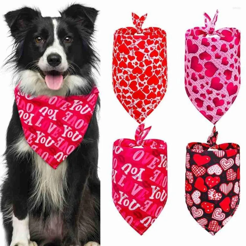 Vêtements pour chiens 2 pièces mignon lavable pour animaux de compagnie fournitures triangulaires serviette bavoirs bandana chat écharpe foulard