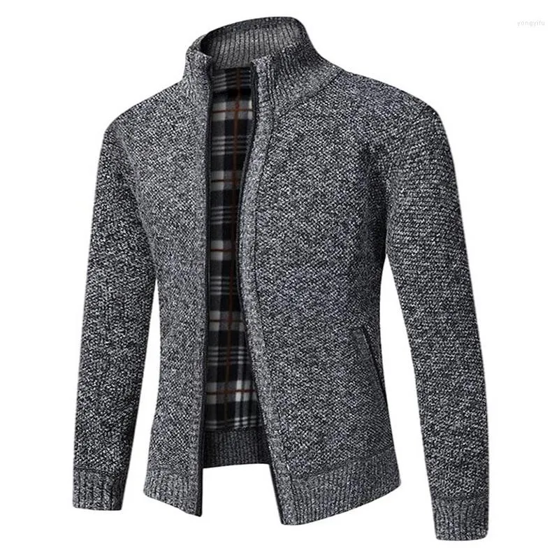 Maglioni da uomo Cardigan da uomo Maglione spesso caldo invernale Giacca da maglieria casual Cappotto lavorato a maglia a maniche lunghe Cappotto con cerniera da uomo