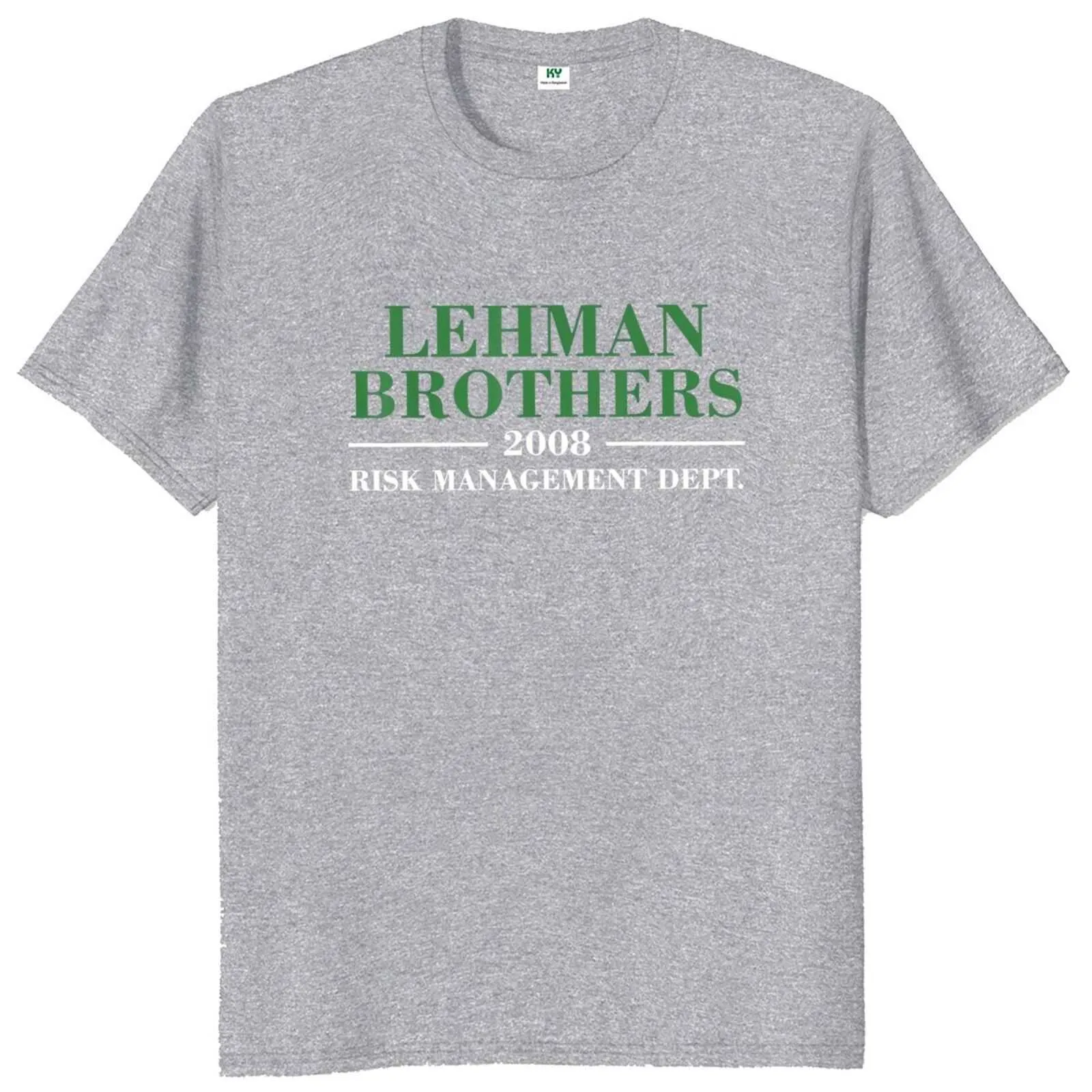 Maglietta Umoristica Lehman Brothers Risk Management Department 2008 2022 - Bianca Taglia XXL - Regalo Divertente Per Uomo - 2
