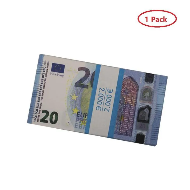 Coche Dvr Muñecas Prop Dinero Faux Billet Copia Papel Festivo Fiesta Juguetes EE. UU. 20 50 100 Dólar falso Euro Película Billete para niños Navidad Gi Dho0KQ2RU