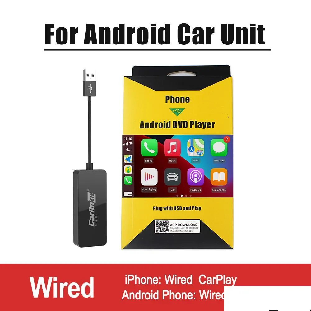 إلكترونيات السيارات الأخرى Loadkey Carlinkit Wired Carplay Adapter Android Dongle لتعديل Sn Car Ariplay Smart Link Ios14 Drop Delive Dh4Cx