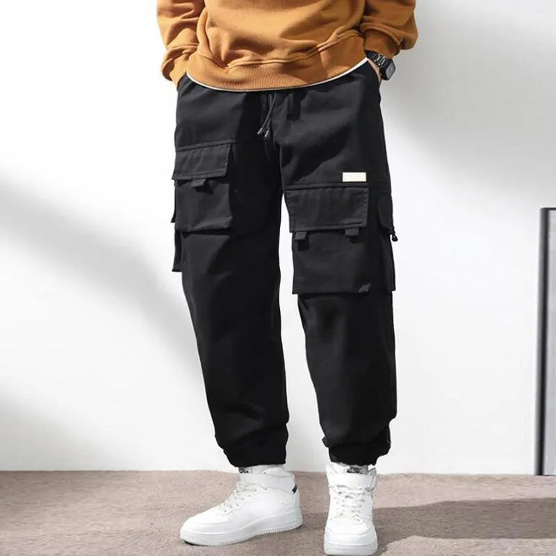 Herrbyxor män sweatpants fickor lätt träning genom att träna träningspojke slip