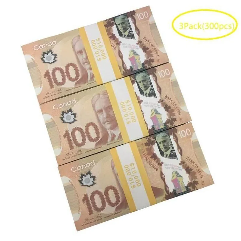 Nieuwigheid Games Prop Canada Game Geld 100S Canadese Dollar Cad Bankbiljetten Papier Spelen Film Rekwisieten Drop Levering Speelgoed Geschenken Gag Dhxhz7AY3