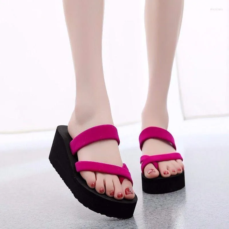 Slipare 2023 Summer Women Shoes Platform Bath Wedge Beach Flip Flops Shoeszapatillas Mujer